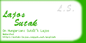 lajos sutak business card